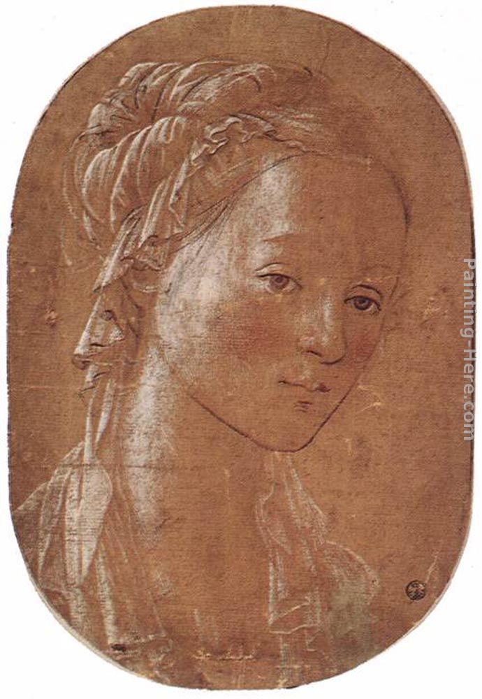 Head of a Woman painting - Fra Filippo Lippi Head of a Woman art painting